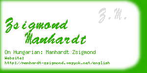 zsigmond manhardt business card